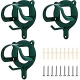 Dunzy 3 Counts Horse Bridle Rack Bracket Bridle Hooks Tack Storage Halter Hanger Metal Holder with Tubes and Screw for Horse Barn Supplies(Dark Green)