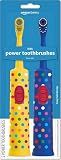 Amazon Basics Kids Electric Toothbrush, Battery Powered, Soft Bristles, Oscillating Brush Head, Ages 4+, 2 Count, 1-Pack (Previously Solimo)
