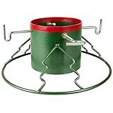 Yard Butler Santa's Helper Christmas Tree Stand - Heavy-Duty Stand - Metal Stand Base for Live Christmas Tree - Durable & Weighted Base - For 3–6' Trees