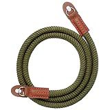 VKO Camera Strap,Soft Rope Camera Neck Strap, Shoulder Strap for DSLR SLR Mirrorless Camera with Round Hole Interface 100cm Green