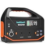 Portable Power Station 600W 293Wh Camping Lithium Battery, Portable Generator for Home Use Emergency Power Station Backup Travel Outdoor 100W PD & 120V Pure Sine Wave AC Outlet