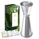Homestia Premium Japanese Cocktail Jigger - 2 OZ 1 OZ Double Bartending Jigger, Shot Measure Jiggers, 304 Stainless Steel with Measurements - Bar Jigger Bartender Tool Accessories - Silver