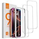 Mkeke 3 Pack Screen Protector for iPhone 16 Pro Max 6.9", [9H+ Tempered Glass] [Military-Grade Drop Protection][Easy Installation Frame] HD Clear, Anti-Scratch, Bubble Free