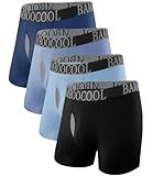 BAMBOO COOL BreezeBoo Men's Ultra Breathable Underwear Mesh Boxer Briefs with Lightwight Wasitband,No Ride Up,Multipack