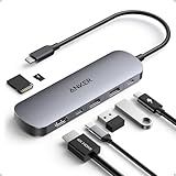 Anker USB C Hub, 7-in-1 Multi-Port USB Adapter for Laptops, 4K@60Hz USB C to HDMI Splitter, 85W Max Power Delivery, 3xUSBA & C 3.0 Data Ports, SD/TF Card, for Type C Devices (Charger Not Included)