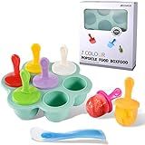 JBYAMUS Silicone Popsicle Molds, Ice Pop Molds, Storage Container for Homemade Food, Kids Ice Cream DIY Pop Molds - BPA Free (R-Green)