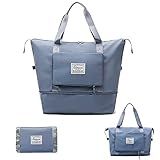 Orshawer Large Capacity Foldable Travel Bag Expandable Portable Carry on Bag Dry&Wet Separation Waterproof Sports Duffel Bags