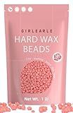 GIRLEARLE Hard Wax Beads, 1lb Wax Beans for Hair Removal Sensitive Skin with Rose Formula, Perfect for Full Body, Facial, Brazilian Bikini, and Legs at Home Wax Refill for Women Men (pink)