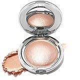PKERUS Highlighters Makeup Palettes,Face Glitter Glow Makeup Natural Glow Finish,Face Body Highlighters & Luminizers, Pearl Shimmer Highlighter Makeup Smooth Baked Powder,02-Sun Glow