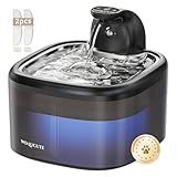 Cat Water Fountain Cordless Stainless Steel 118oz/3.5L Wireless & Ultra Quiet (≤25dB) with Sensor/Timer Mode, Battery Operated Pet Fountain for Indoor Use, Automatic Pet Water Dispenser