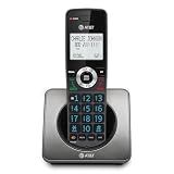 AT&T GL2101 DECT 6.0 Cordless Home Phone with Call Block, Caller ID, Full-Duplex Handset Speakerphone, 2" White Backlit Display, Lighted Keypad (Graphite & Black)