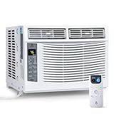 Smart 6000 BTU Window Air Conditioner with WiFi, Window AC Unit with Remote & App Control, Timer Function & Easy Install Kit, for Rooms Up to 350 Square Feet, 115V/60Hz, White