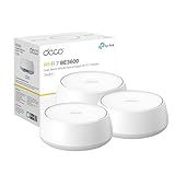TP-Link Deco 7 BE23 Dual-Band BE3600 WiFi 7 Mesh Wi-Fi System | 4-Stream 3.6 Gbps, 160 Mhz | Covers up to 6,500 Sq.Ft | 2× 2.5G Ports Wired Backhaul | VPN,MLO,AI-Roaming, HomeShield, 3-Pack
