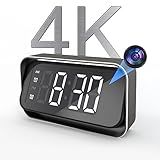 Security-Mini-Camera, 4K Real Full HD Nanny Cam with Two Sets of Alarm Clock Setting for Home Security, Night Vision & Motion Detection Alerts, Mobile Phone App Remote Control, Support 2.4G and 5G