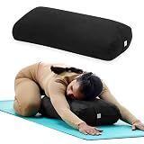 Gaiam Yoga Bolster Pillow, Supportive Cushion for Restorative Yoga (Black)