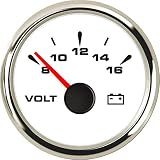 SAMDO 7 Backlight 52mm Universal Digital Voltmeter Gauge Volt Meter 8-16V for Boat Yacht Auto Motor Home Truck