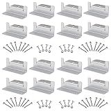 SUNMAK 16 Units per Set Solar Panel Mounting Z Brackets, Solar Panel Mounting Brackets Lightweight Aluminum Corrosion-Free for RVs, Trailers, Boats, Yachts, Wall and Other Off Gird Roof