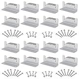 SUNMAK 16 Units per Set Solar Panel Mounting Z Brackets, Solar Panel Mounting Brackets Lightweight Aluminum Corrosion-Free for RVs, Trailers, Boats, Yachts, Wall and Other Off Gird Roof