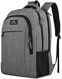 MATEIN Travel Laptop Backpack, Business Anti Theft Slim Sturdy Laptops Backpack Personal Item Bag, Water Resistant College School Computer Bag Gift for Men & Women Fits 15.6 Inch Notebook, Grey