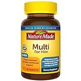 Nature Made Multivitamin For Him with No Iron, Mens Multivitamins for Daily Nutritional Support, Multivitamin for Men, 90 Tablets, 90 Day Supply