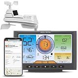 AcuRite Iris (5-in-1) Home Weather Station with Wi-Fi Connection to Weather Underground with Temperature, Humidity, Wind Speed/Direction, and Rainfall (01540M), Black