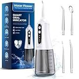 Water Flosser for Teeth Cleaning Pick: Portable Cordless Oral Irrigator350ML, 4 Modes 4 nozzles,IPX7 Waterproof Rechargeable Design – Perfect for Travel and Daily Deep Cleaning Gum Care at Home