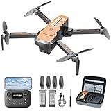 Drone with 2K Camera for Adults - GPS Drones with Auto Return, Brushless Motor, Foldable Mini RC Quadcopter for Kids Beginners with FPV Live Video, Follow Me, 2 Batteries Long Flight Time Under 249g