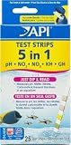 API 5-in-1 Test Strips Freshwater and Saltwater Aquarium Test Strips 25-Count Box