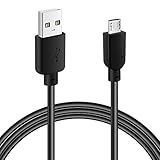 Micro USB Cable 2 Feet, 2.4A Fast Charging & Sync Android Charger, USB 2.0 A to Micro B 5-Pin Cord, Compatible with Samsung Galaxy S7 S6 Edge, Note 5 4, Sony, PS4, Kindle, Fire TV and More – Black