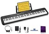 88 Key Digital Piano, Semi Weighted Electronic Keyboard Piano with Music Stand, Power Supply, Sustain Pedal, Bluetooth, MIDI, for Beginner Professional at Home, Stage