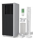 Garvee 8000 BTU Portable Air Conditioner, 3-in-1 Cooling, Dehumidifying & Fan for Rooms Up to 350 Sq. Ft | Quiet Sleep Mode | Energy-Saving 24-Hr Timer | AC Unit w/Remote & Full Window Kit, Black