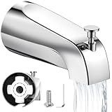 Tub Spout with Diverter – Slip-Fit Bathtub Faucet Spout Replacement, 1/2” Copper Pipe Connection, Easy to Install, Universal for Bathroom Shower (Chrome)
