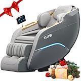 TLIFE Massage Chair Full Body, 160°Zero Gravity Recliner with Body Scan, 50" SL-Track Shiatsu Massage Chair, Fixed Point Massage, Foot Rollers, 12 Auto Modes, Deep Yoga Stretch, Heating, Grey