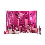 Revolution Makeup Advent Calendar, 24-Piece Beauty Gift Set for Lips, Eyes, & Face, Features Essential Cosmetics & Tools, Vegan & Cruelty-Free