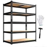 Garage Shelving Units Shelves for Garage Storage Shelf 72" x 36" x 16"in Heavy Duty Shelving Metal Shelf 2000LBS Metal Storage Rack For Garage Basements, Warehouses, Kitchens, and Storage Rooms