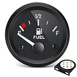 BLLYOGU 2" Fuel Level Gauge,12V Fuel Tank Meter E-1/2-F Pointer Meter 240-33ohm for Car RV Yacht Boat Motorcycle