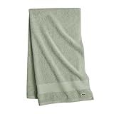 Lacoste Heritage 100% Supima Cotton Bath Towel, Aloe, 30" x 54" – Highly Absorbent & Quick Drying, Premium Super Soft Bath Towel, Bathroom Essential, Gift for All Occasions, Machine Washable