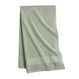 Lacoste Heritage 100% Supima Cotton Bath Towel, Aloe, 30" x 54" – Highly Absorbent & Quick Drying, Premium Super Soft Bath Towel, Bathroom Essential, Gift for All Occasions, Machine Washable