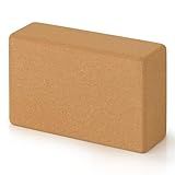 Generic Yoga Blocks Premium Cork Blocks, Lightweight Yoga Essentials for Yoga, Pilates, Stretching, 9""x6""x3"" (Single Pack), Brown