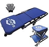 GAOLLY Garage Shop Creepers, Foldable Z Creeper 2-in-1 for Car, 36" Adjustable Roller Garage Chair Lay Down or Sit, 330 LBS Capacity Under Car Roller Creeper with 6 Swivel Casters