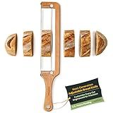 keechee Bread Pilot Adjustable Bread Knife – Upgraded Bread Slicer for Homemade & Sourdough Loaves, Serrated Stainless Blade with Precision Thickness Guide, Gift for Artisan Bakers