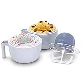 Americana by Elite Pint Perfect™ EIM1205DB Ice Cream Maker, 2 x 1 Pint Capacity Dual Freezing Mugs, Frozen Yogurt, Sorbet, Gelato, Recipes, Periwinkle