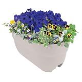 Bloomers Railing Planter with Drainage Holes – 24" Weatherproof Resin Planter – Polyethylene plastic - White
