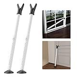 Door Stoppers Security Bar 2 Pack - Heavy Duty Door Jammer - Adjustable Sliding Door Lock Bar - Door Barricade Security Bars for Window, Front Door, Patio Door, Apartment, Home, Hotel Room