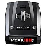 Upgraded Radar Detector, Radar Detectors for Cars, Up to 1100 Yards Long Range Detection, X/K/Ka/KU/ST/CT Band & Laser Detection with Voice Alert, Intelligent False Alert Filter Black