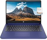 HP 14" HD Laptop Light-Weight, 16GB RAM, 1TB SSD + 64GB eMMC, AMD 3000 Series Processor, WiFi, Bluetooth, USB A&C, HDMI, Webcam, Win10, Blue, 1 Year Microsoft Office 365 + GM Accessory
