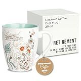 Pavilion Coffee Mugs - Mark My Words Retirement Mug with "Retirement, It's Your Time To Enjoy" Text Design - Ceramic Coffee Cup for Friends, Microwave & Dishwasher Compatible - Multicolor, 20 oz