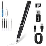 Anoredo Mini Hidden Camera Pen with 64GB Memory Card, 1080P HD Small Nanny Camera, USB Rechargeable Security Body Camera Pen for Indoor Outdoor