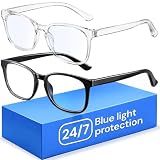 Gaoye Blue Light Blocking Glasses - Fashion Square Eyeglasses, Anti UV Ray Computer Gaming Glasses Blue Blockers for Women/Men