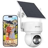 GNCC Solar Security Cameras Wireless Outdoor 2.4G WiFi, SD/Cloud Storage